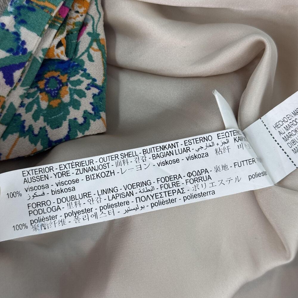 Zara Kimono Jacket Womens Large Tribal Belted Boho Cardigan Duster Robe Festival - Picture 4 of 13